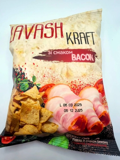 Чіпси з лаваша бекон 90g.